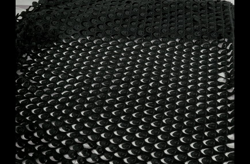 Guipure Lace with Tongues 100% Polyester Single-Colored - 130cm